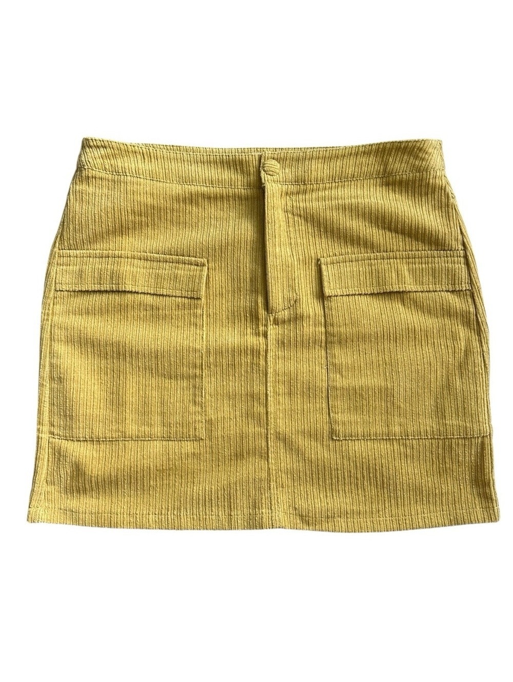 THML Yellow Corduroy Mini Skirt